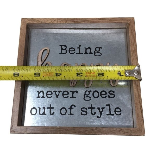 Being Happy Never Goes Out of Style 6x6" Desk / Dorm / Room Decor - Picture 5 of 5